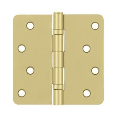 S44R4BB 1/4 Radius Hinges Brushed Brass, 10PK